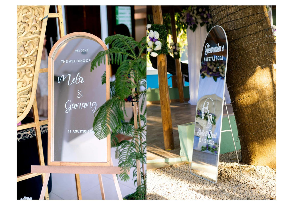 Custom Wedding Signage Decals: DIY Vinyle Lettering for Acrylic, Glass, Wood