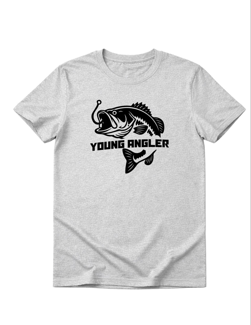 Young Angler Bass Fishing T-Shirt: 100% Cotton, Unisex Fit, Everyday Wear